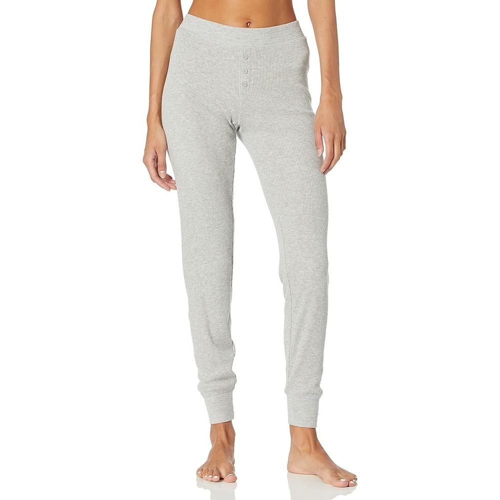 PJ Salvage Women's Loungewear Textured Essentials Jammie‎ Pant, Heather Grey, S